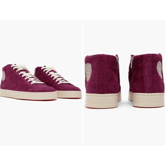 P448 Rocky Mid Sneaker in Purple Suede Wine Size Men 39 - Picture 1 of 8